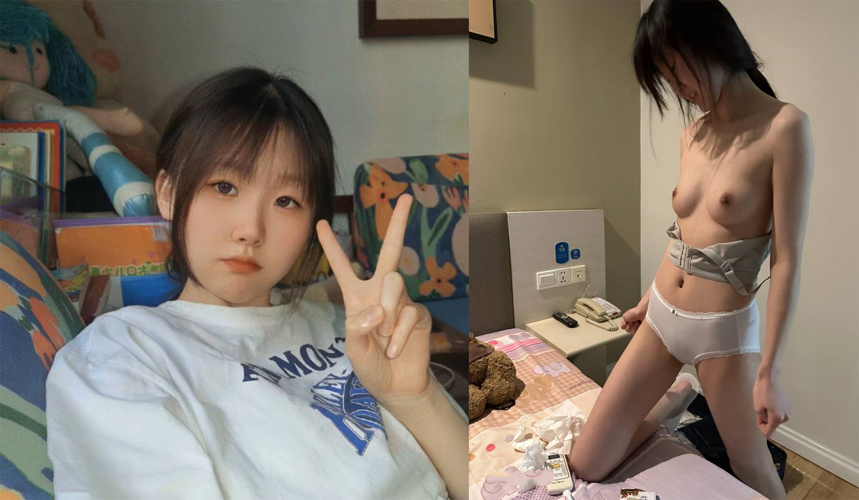 清純女大學生，顏值清純乖巧，被男友調教玩弄爆操，洗澡被拍全過程流出